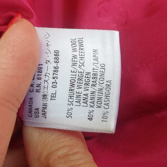 Escada Fuchsia Pink Wool Cashmere Blazer with Pockets Size 42 - Picture 8 of 10